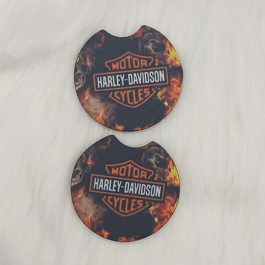 HD flame car coasters