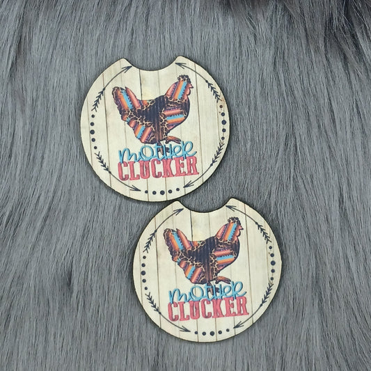 Mother clucker car coasters