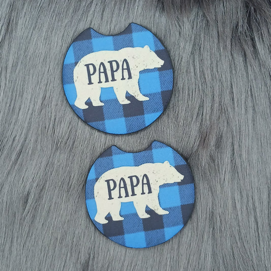 Papa Bear car coasters