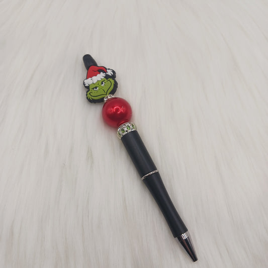 Mr. Green guy beaded pen