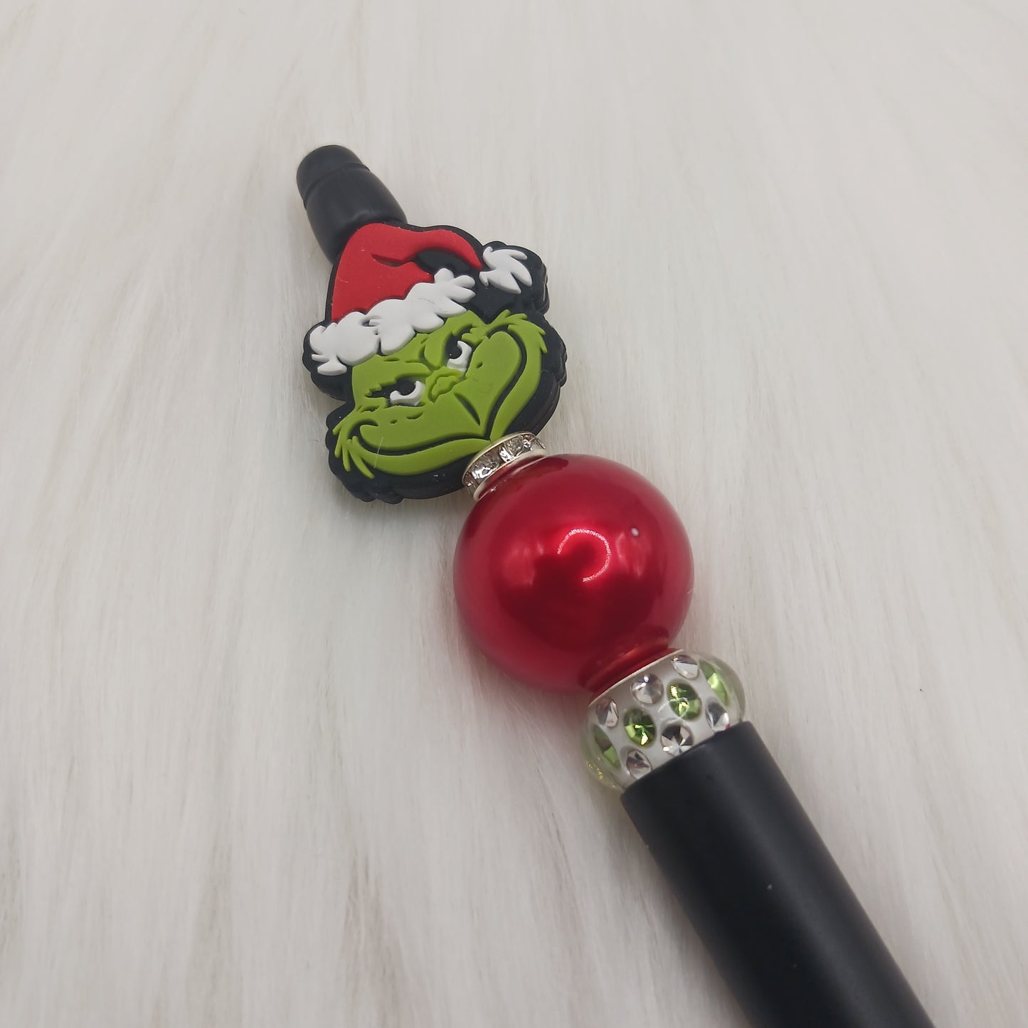 Mr. Green guy beaded pen