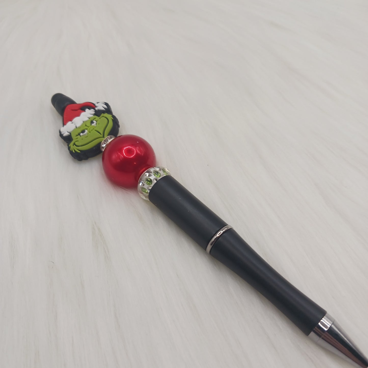 Mr. Green guy beaded pen