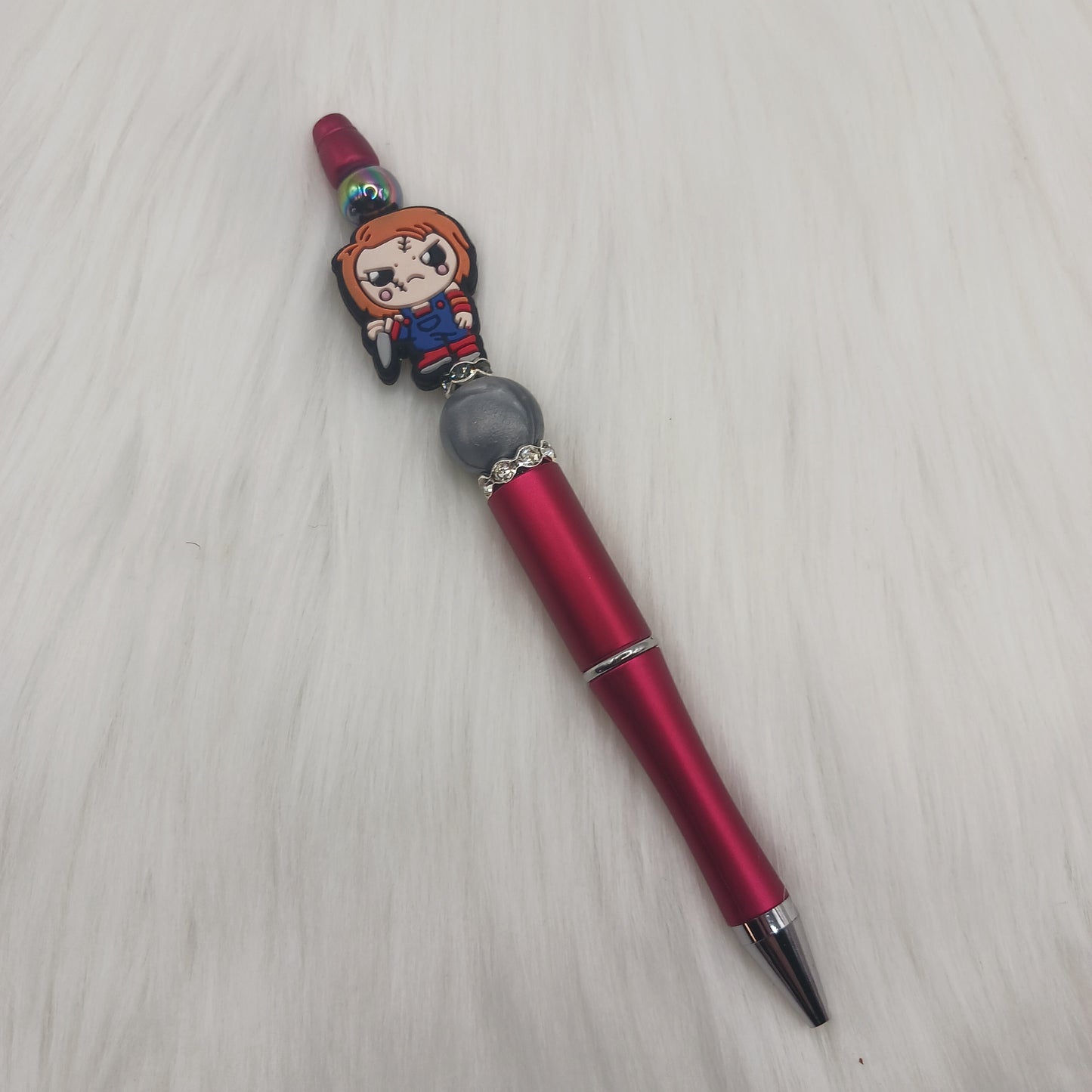 Horror doll beaded pen