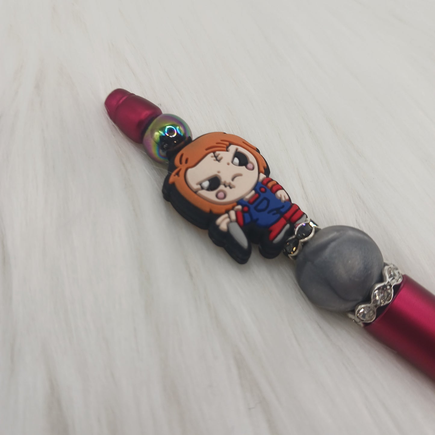 Horror doll beaded pen