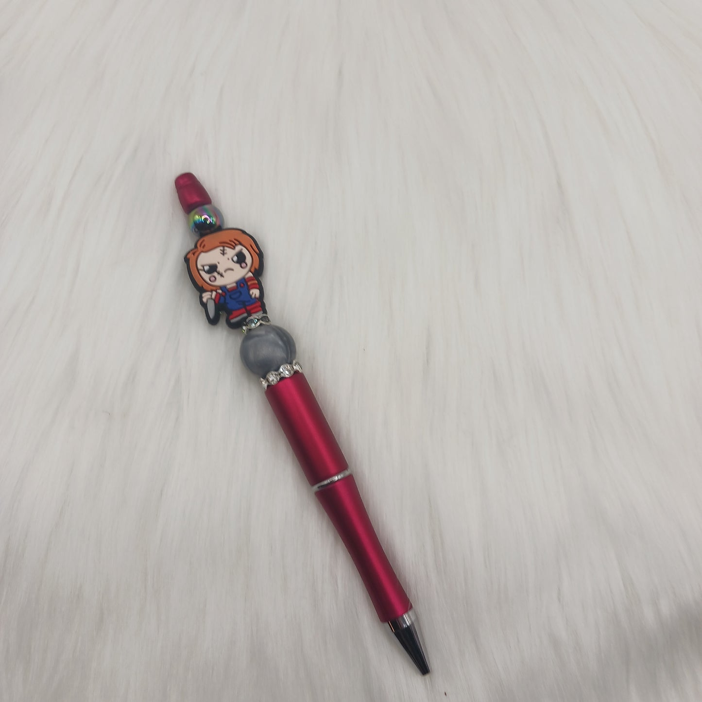 Horror doll beaded pen