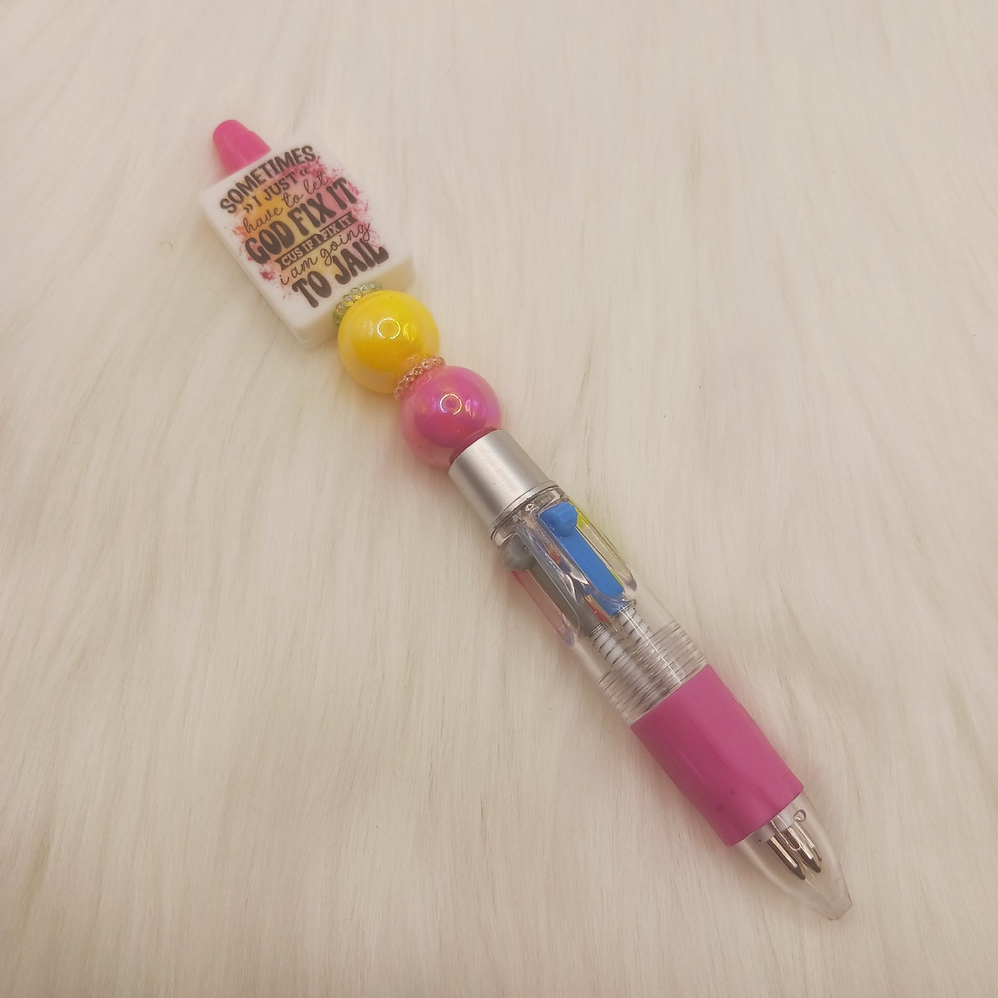 Let God fix it... Multi-color ink beaded pen