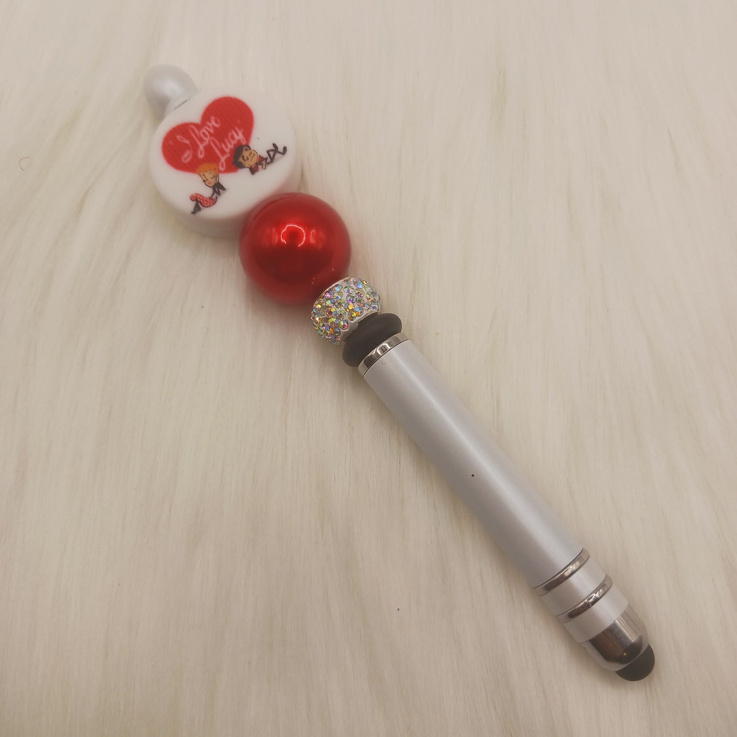 Lucy heart beaded pen and stylus