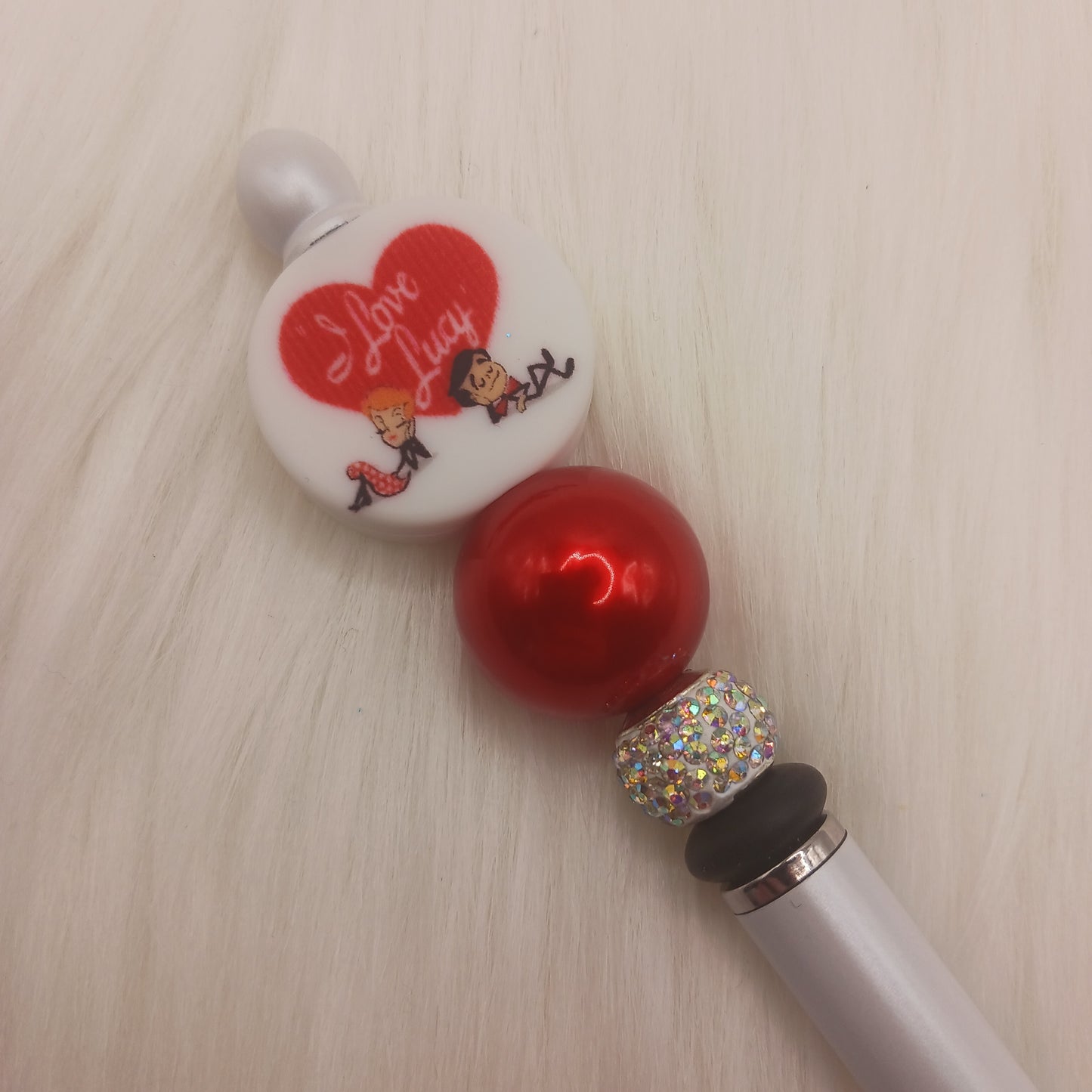 Lucy heart beaded pen and stylus