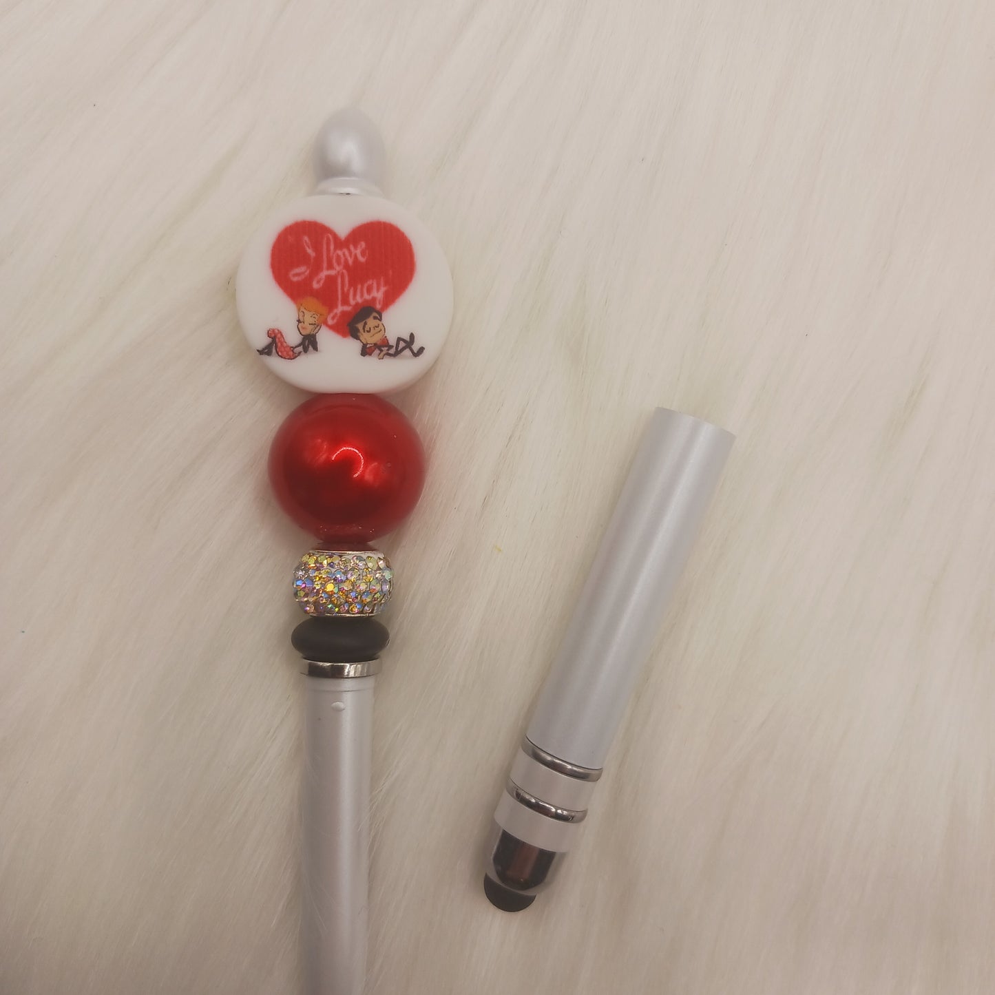 Lucy heart beaded pen and stylus