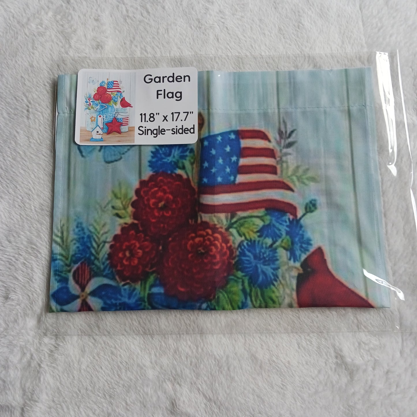 July home garden flag