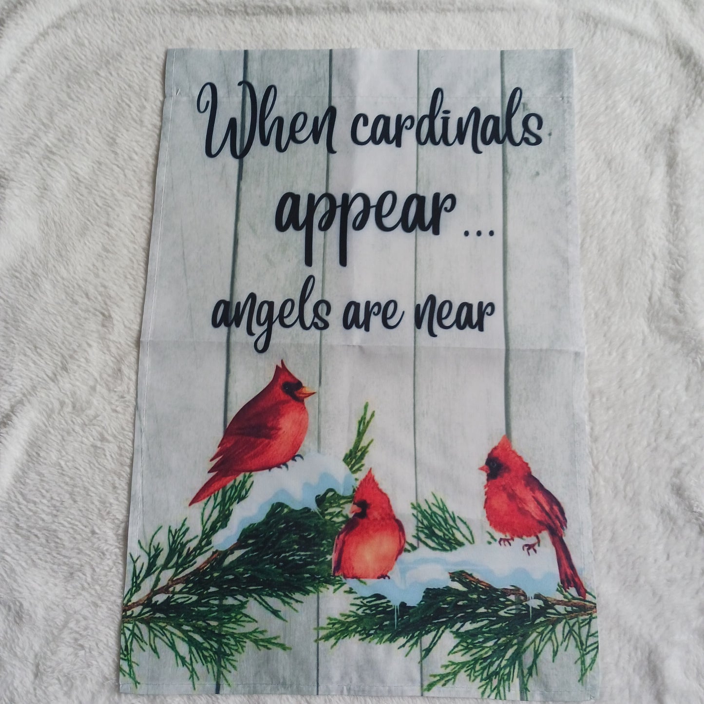 When cardinals appear garden flag