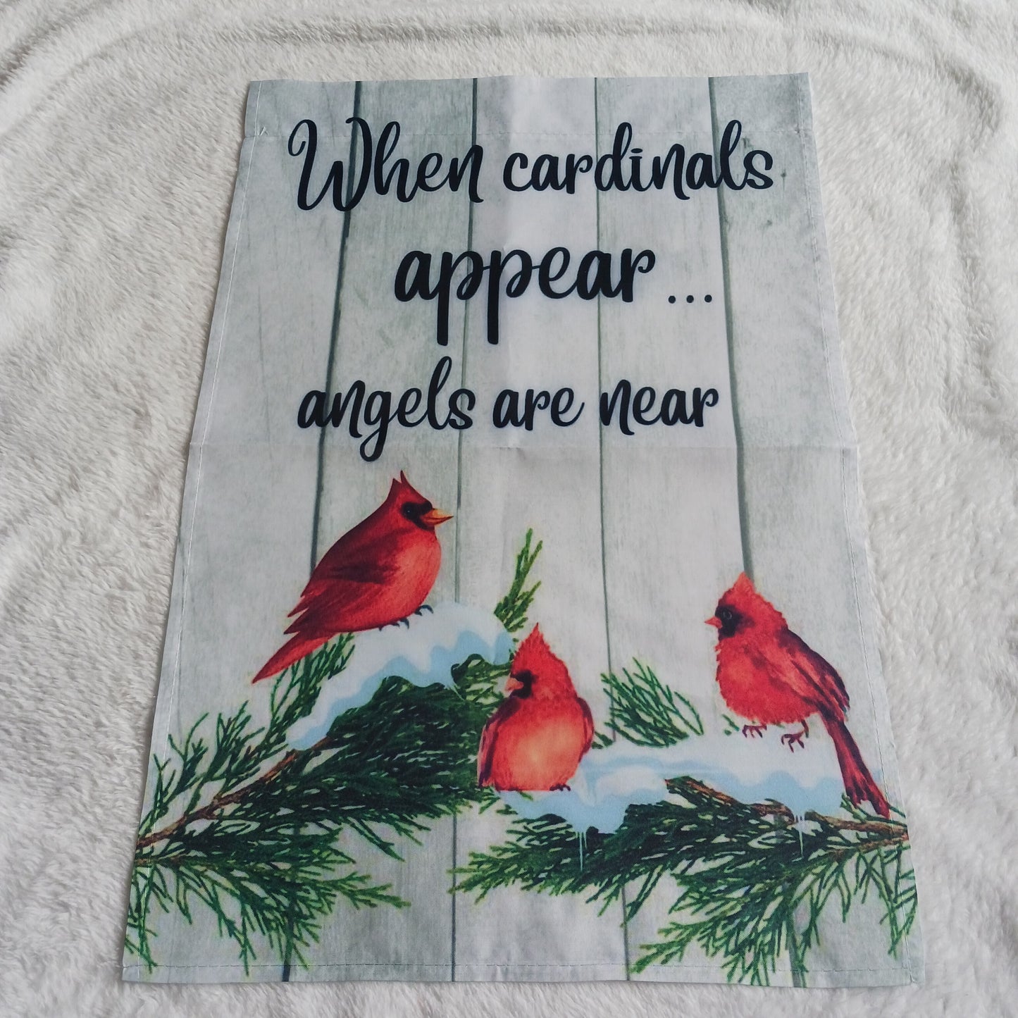 When cardinals appear garden flag