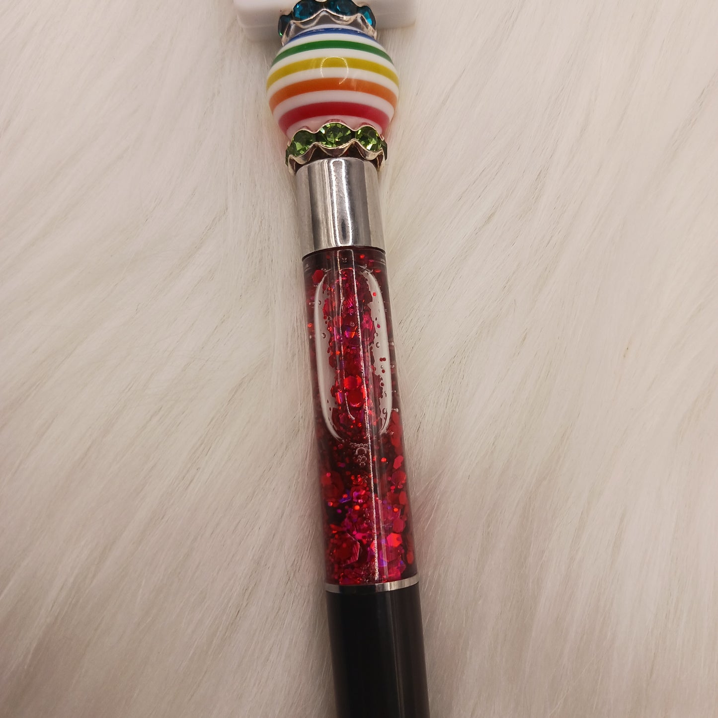 F this that them... Beaded snowglobe pen