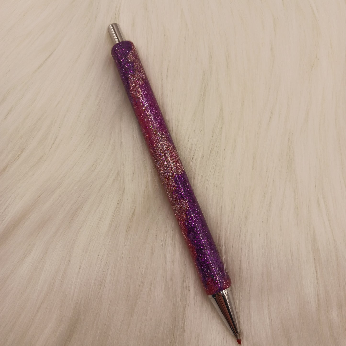 Pink and purple Epoxy glitter pen