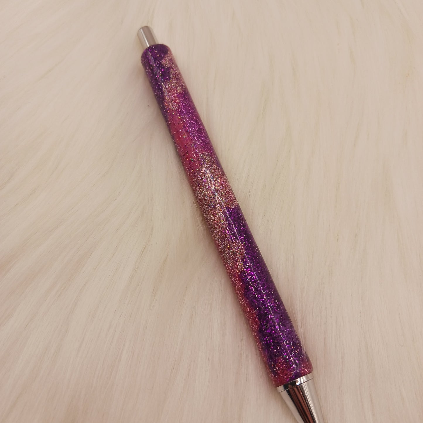 Pink and purple Epoxy glitter pen