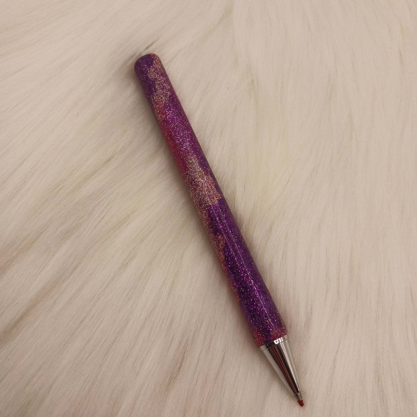 Pink and purple Epoxy glitter pen