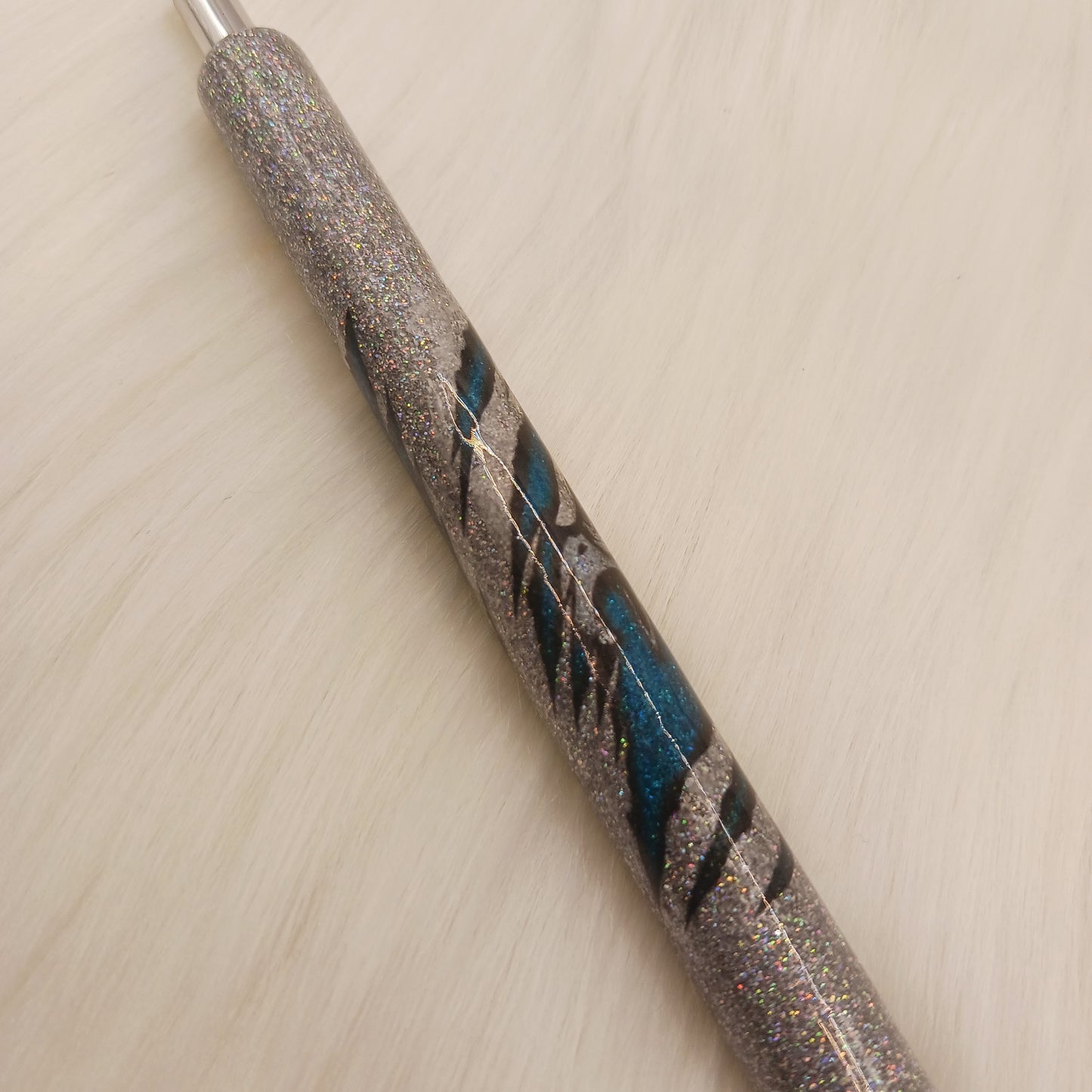 Philadelphia team silver glitter epoxy pen