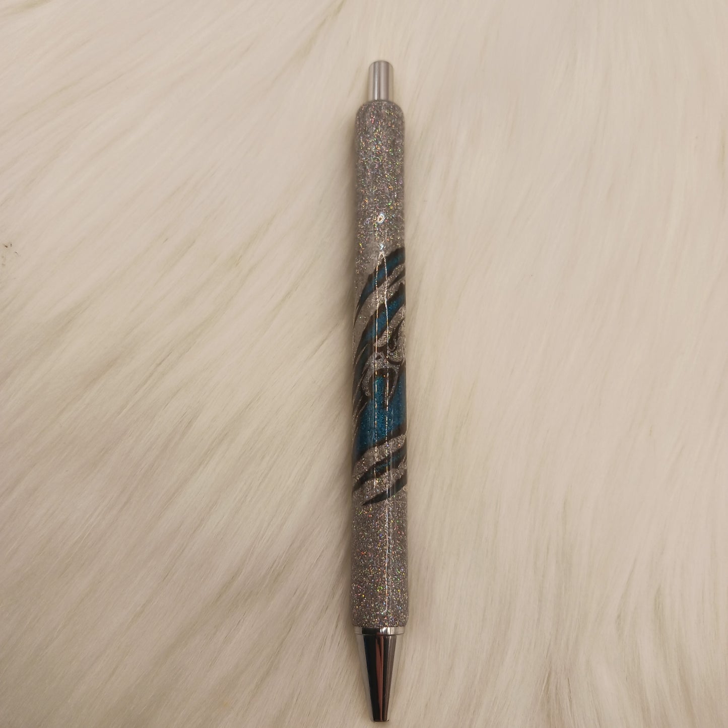 Philadelphia team silver glitter epoxy pen