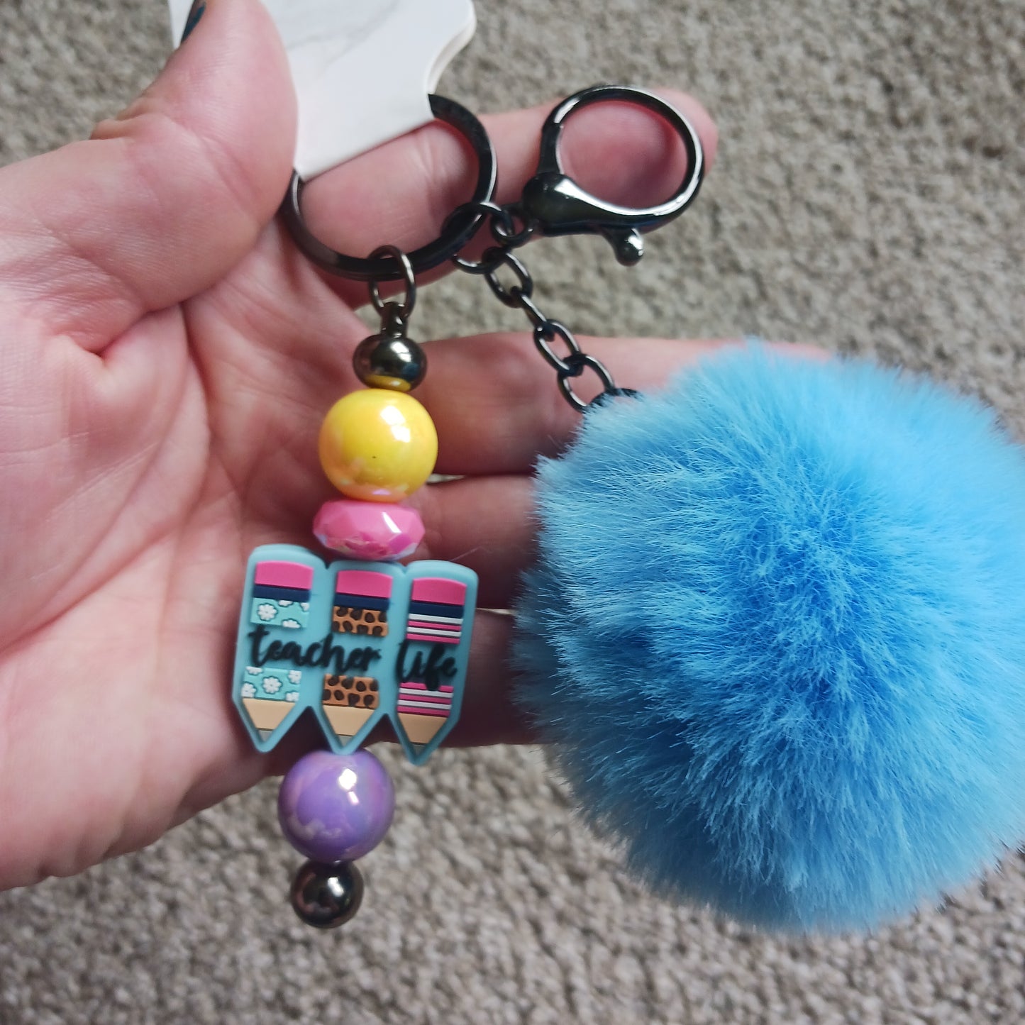 Teacher life keychain set