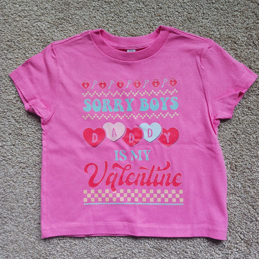 Daddy is my Valentine Girls T-shirt