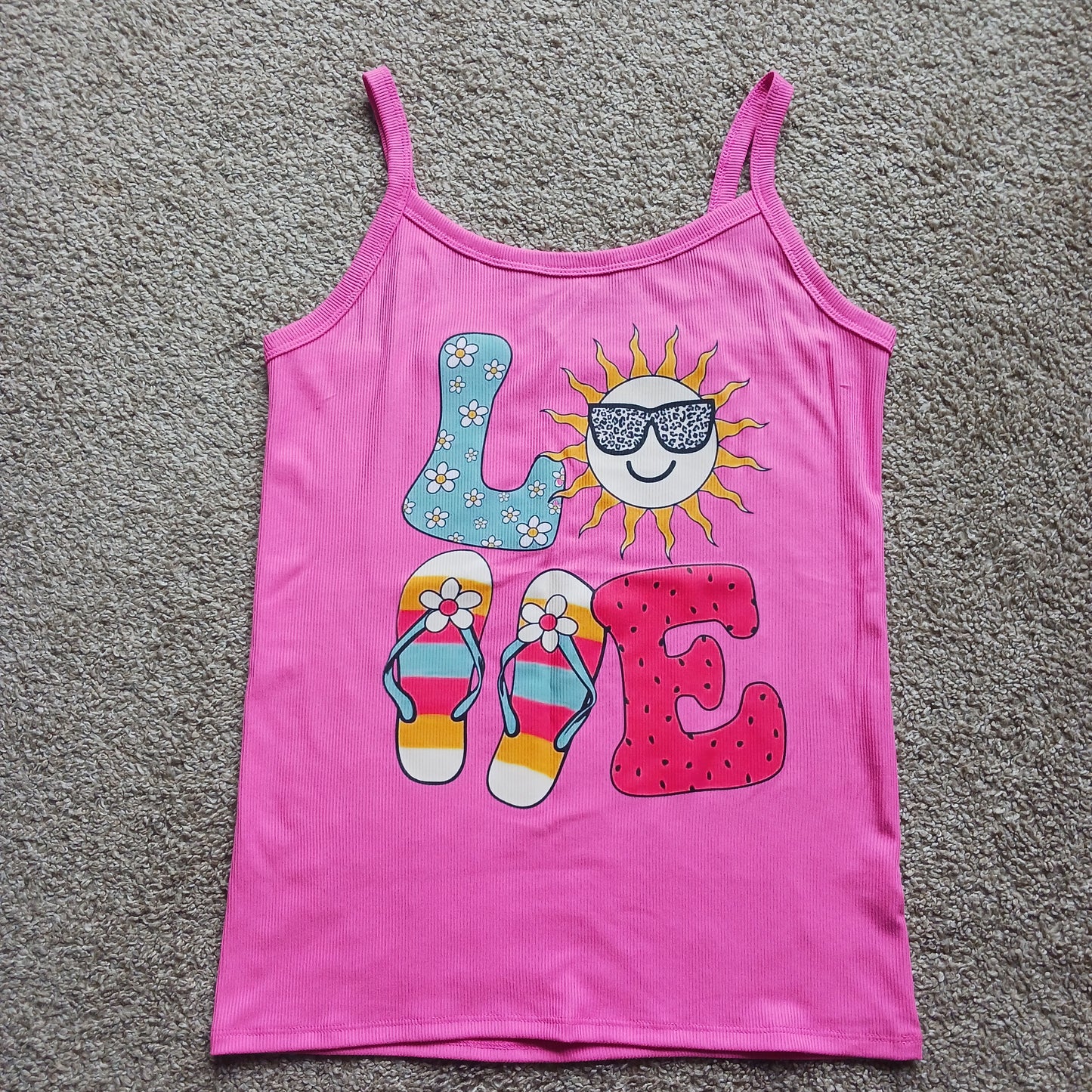 Pink love summer Tank top