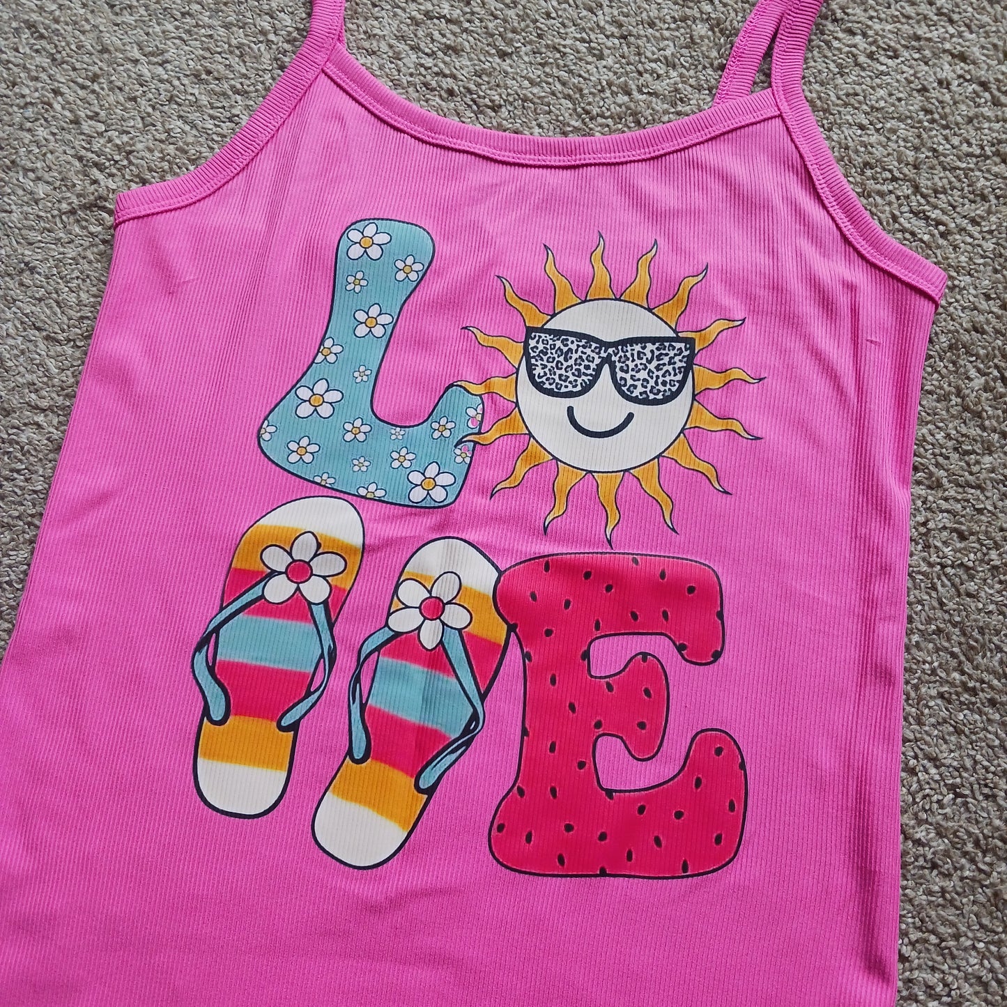 Pink love summer Tank top