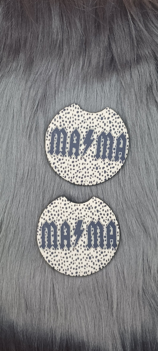 Dotted mama car coasters