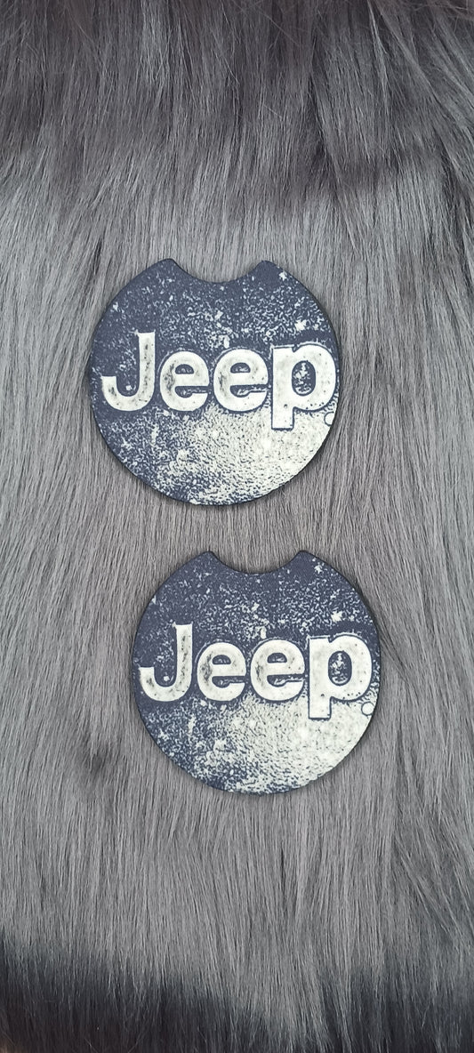 Metal j.e.e.p car coasters