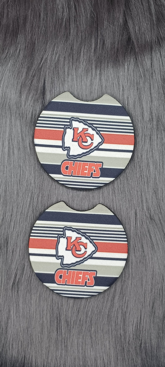 KC stripes car coasters