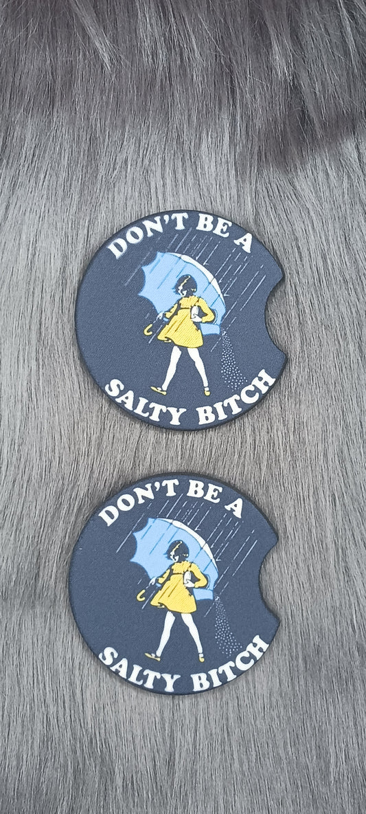 Salty b*tch car coasters