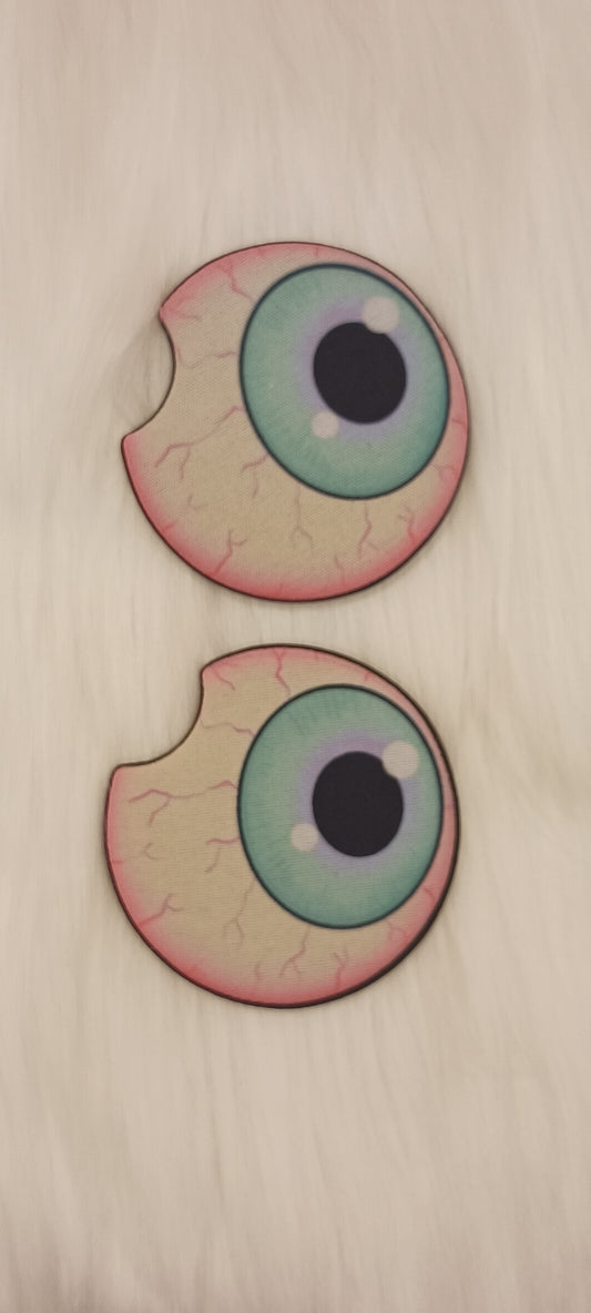 Eyeball car coasters