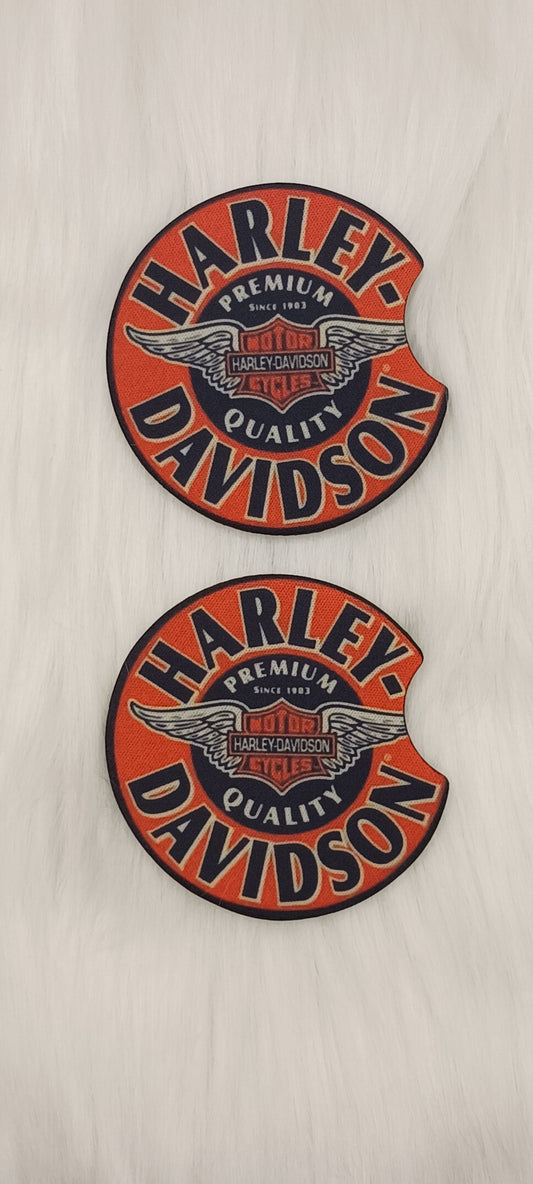 Orange premium HD car coasters