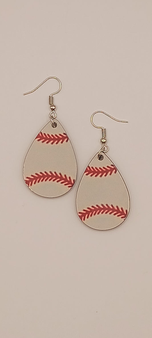 Baseball earrings