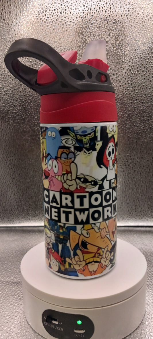 The network of cartoons kids water bottle