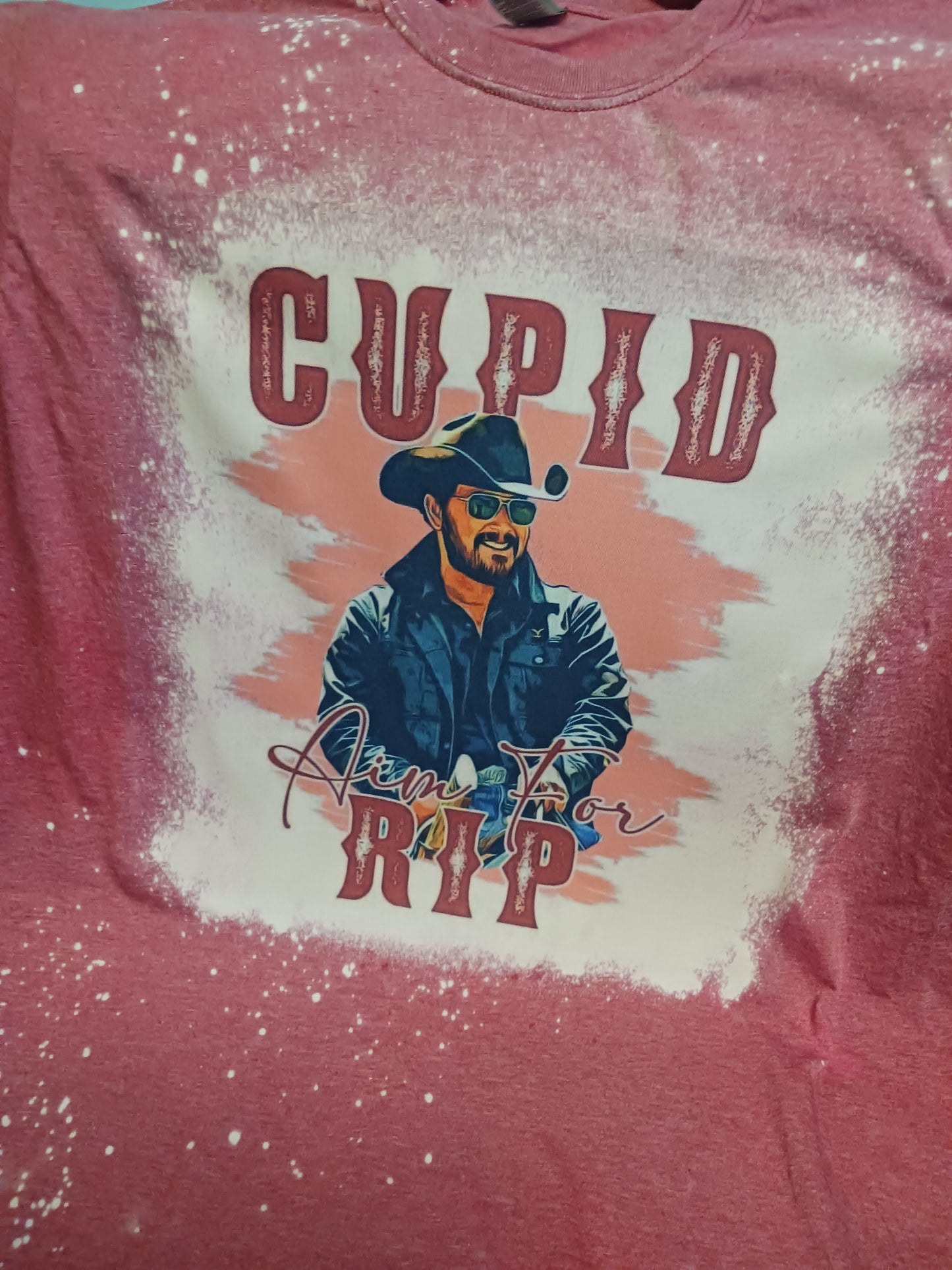 Cupid Aim for Rip Bleached Tee