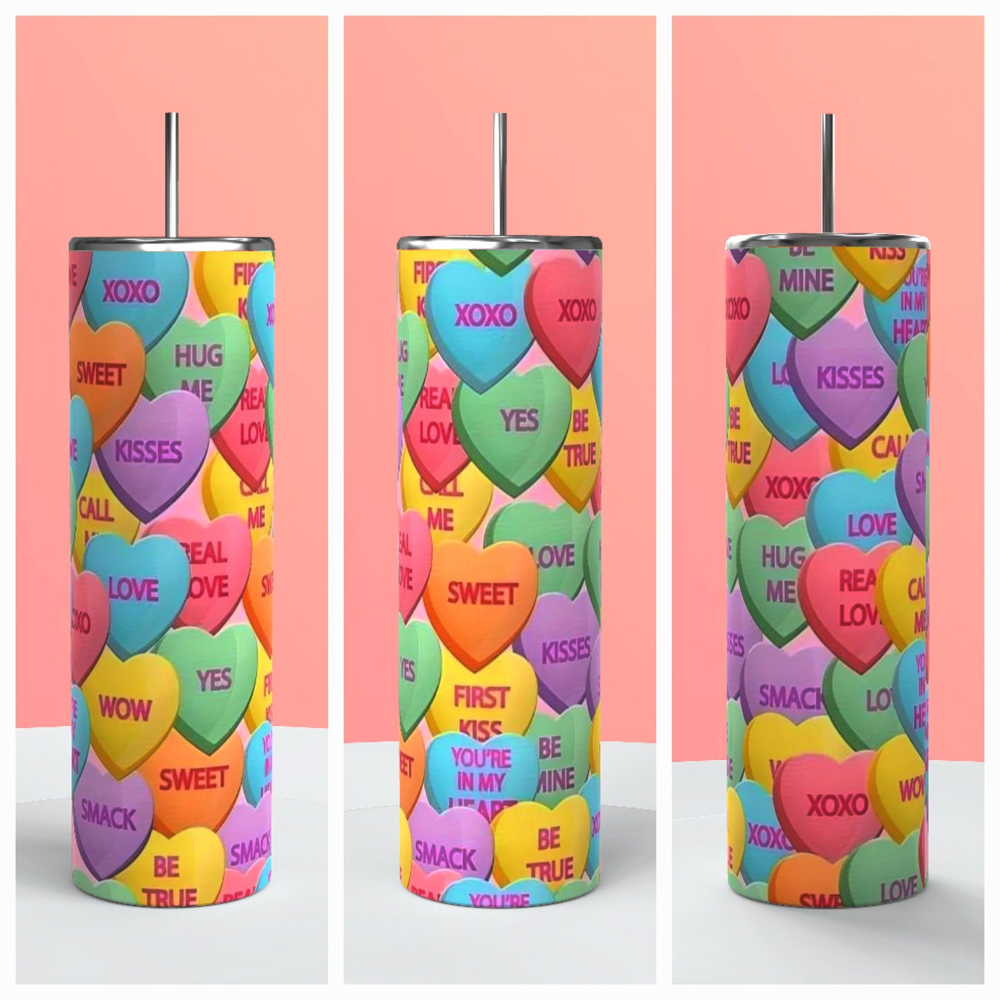 Candy hearts tumbler