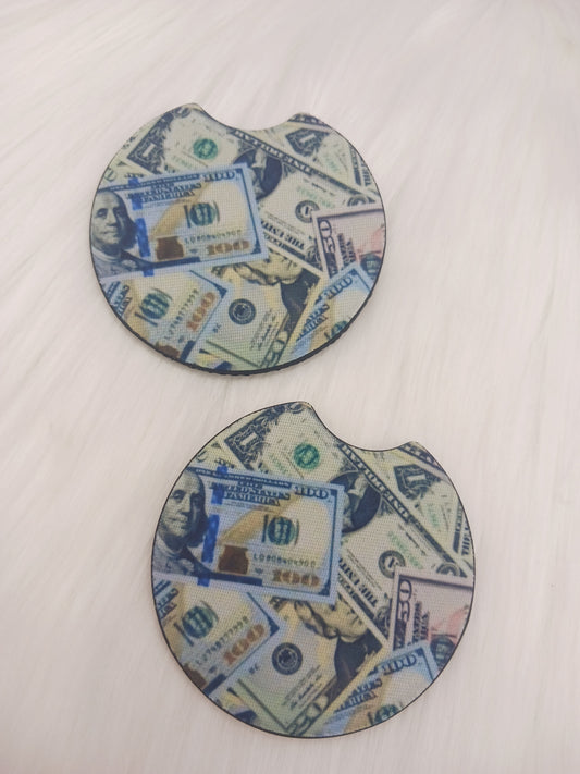 Money money money car coasters