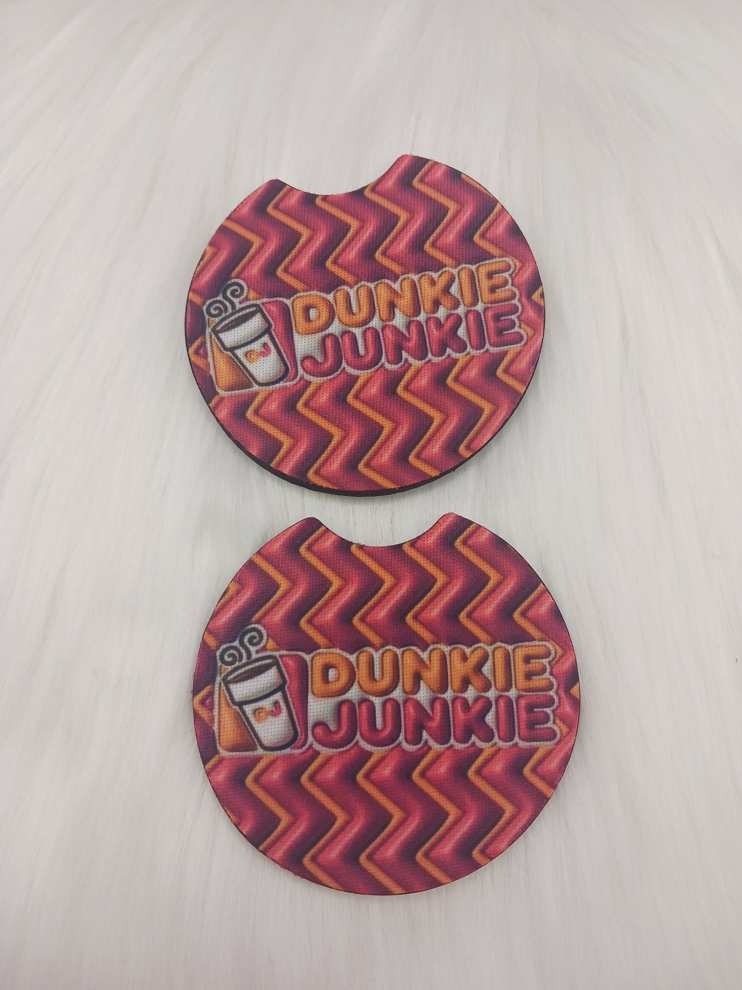 Coffee junkie car coasters