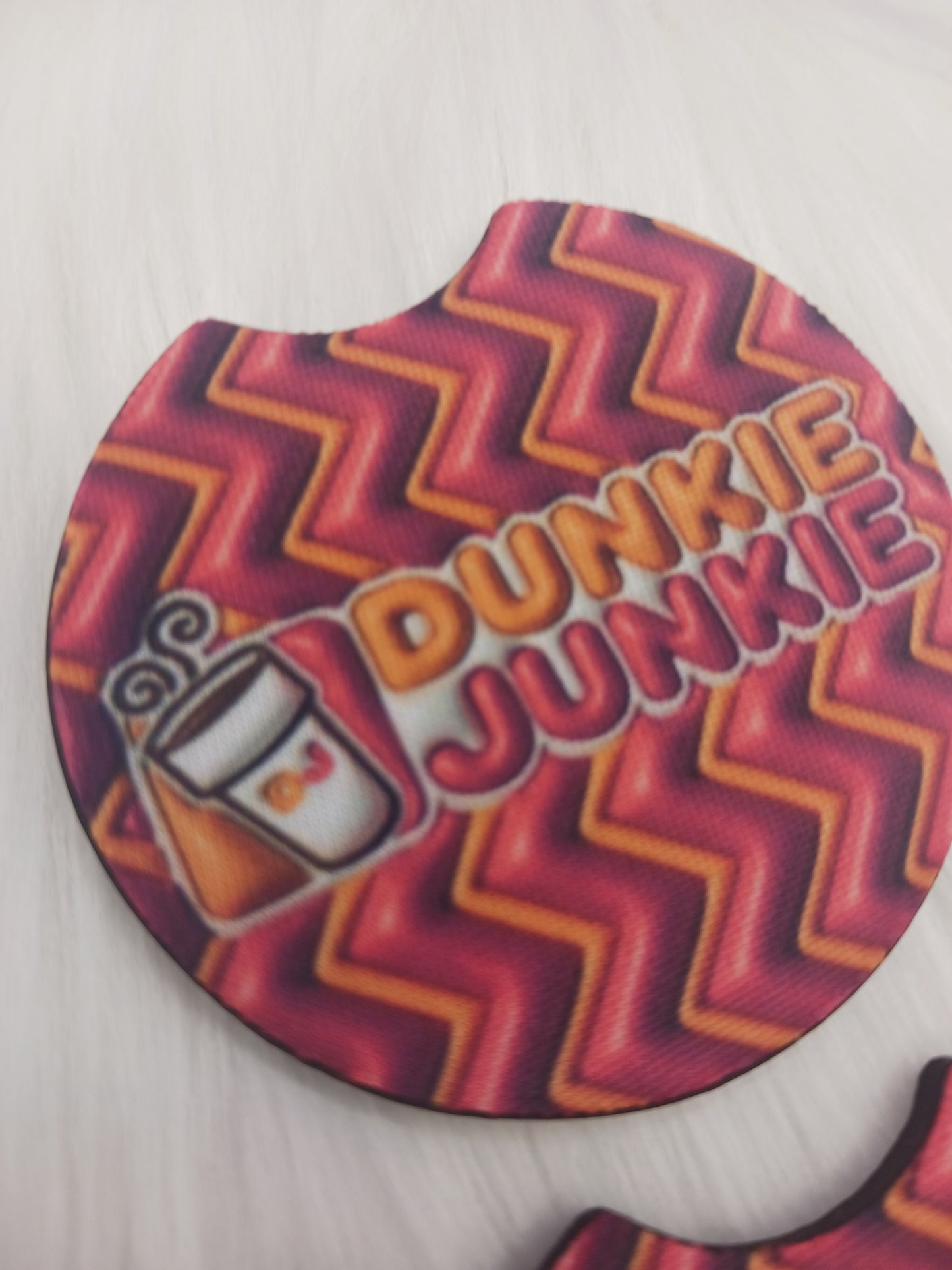 Coffee junkie car coasters
