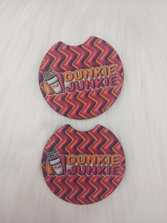 Coffee junkie car coasters