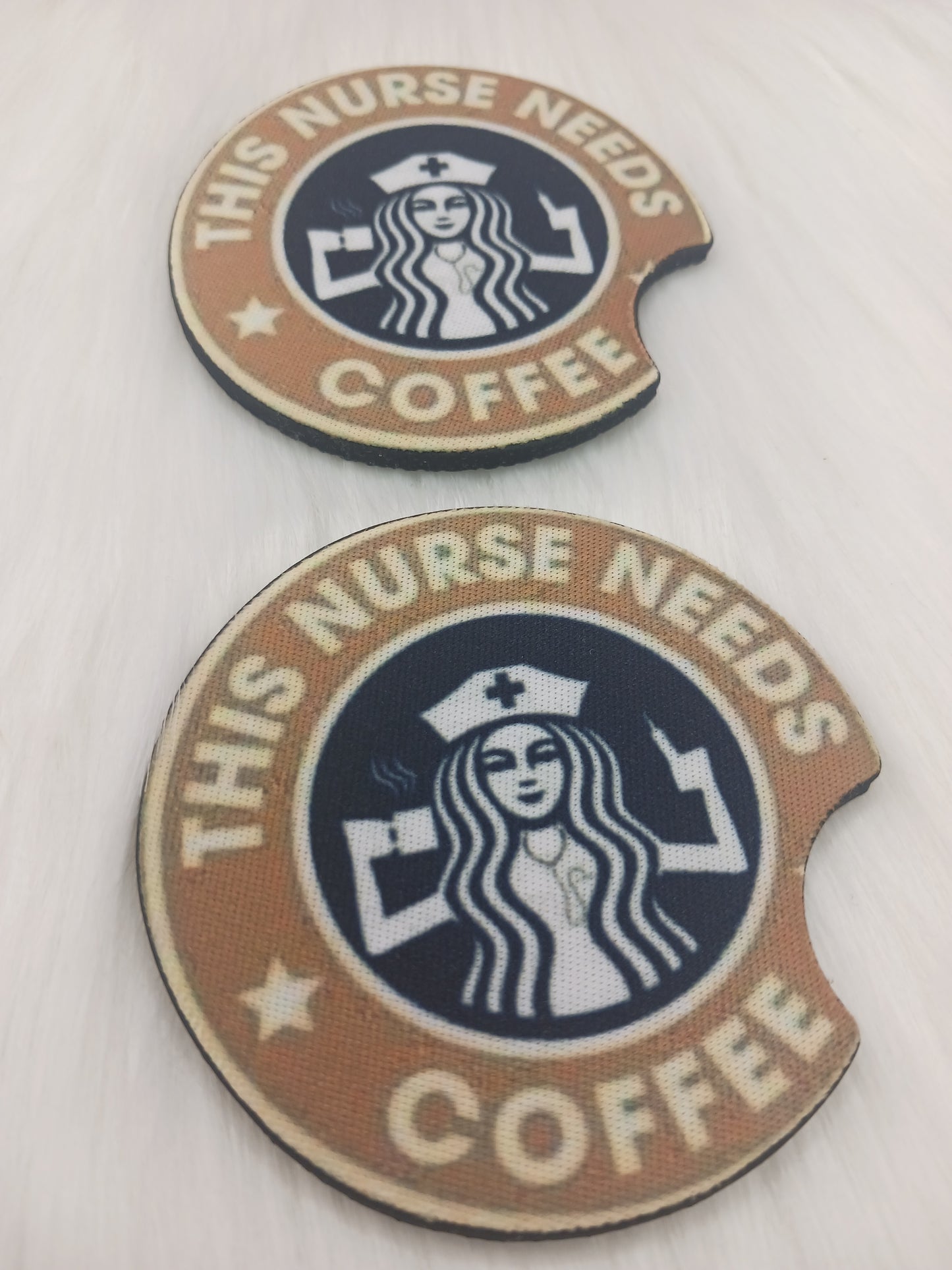This nurse needs coffee car coasters