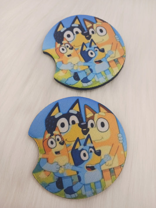 Kids dog cartoon car coasters