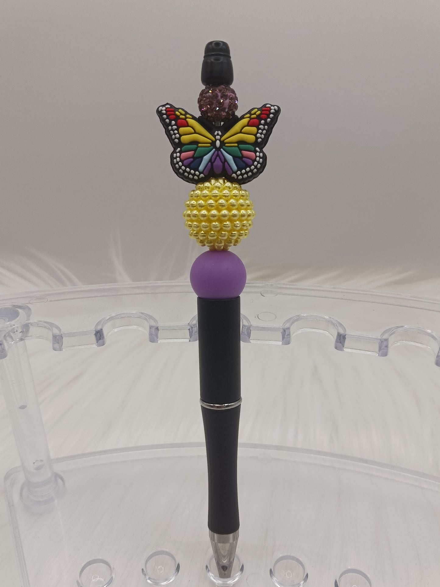 Butterfly beaded pen