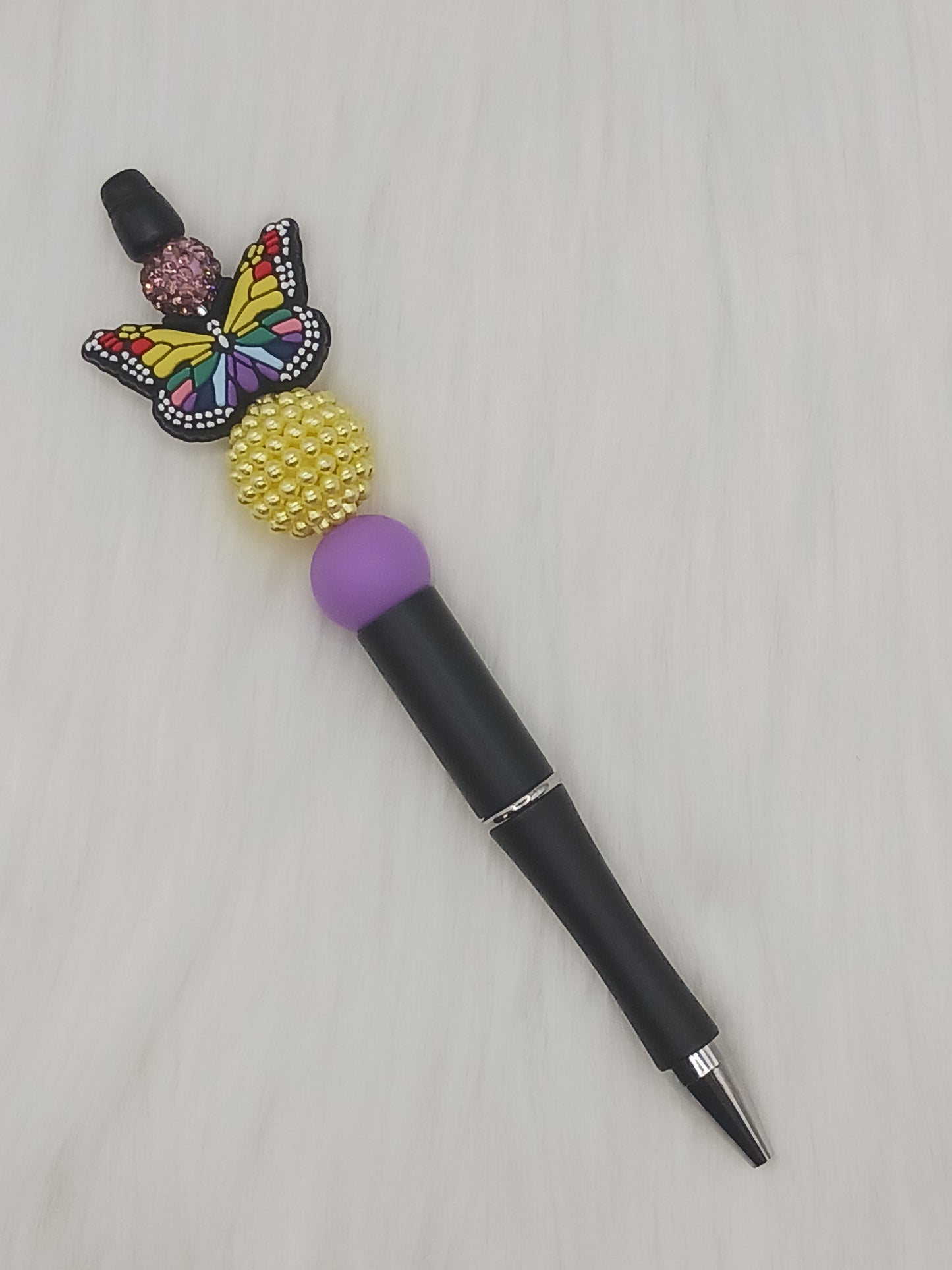 Butterfly beaded pen