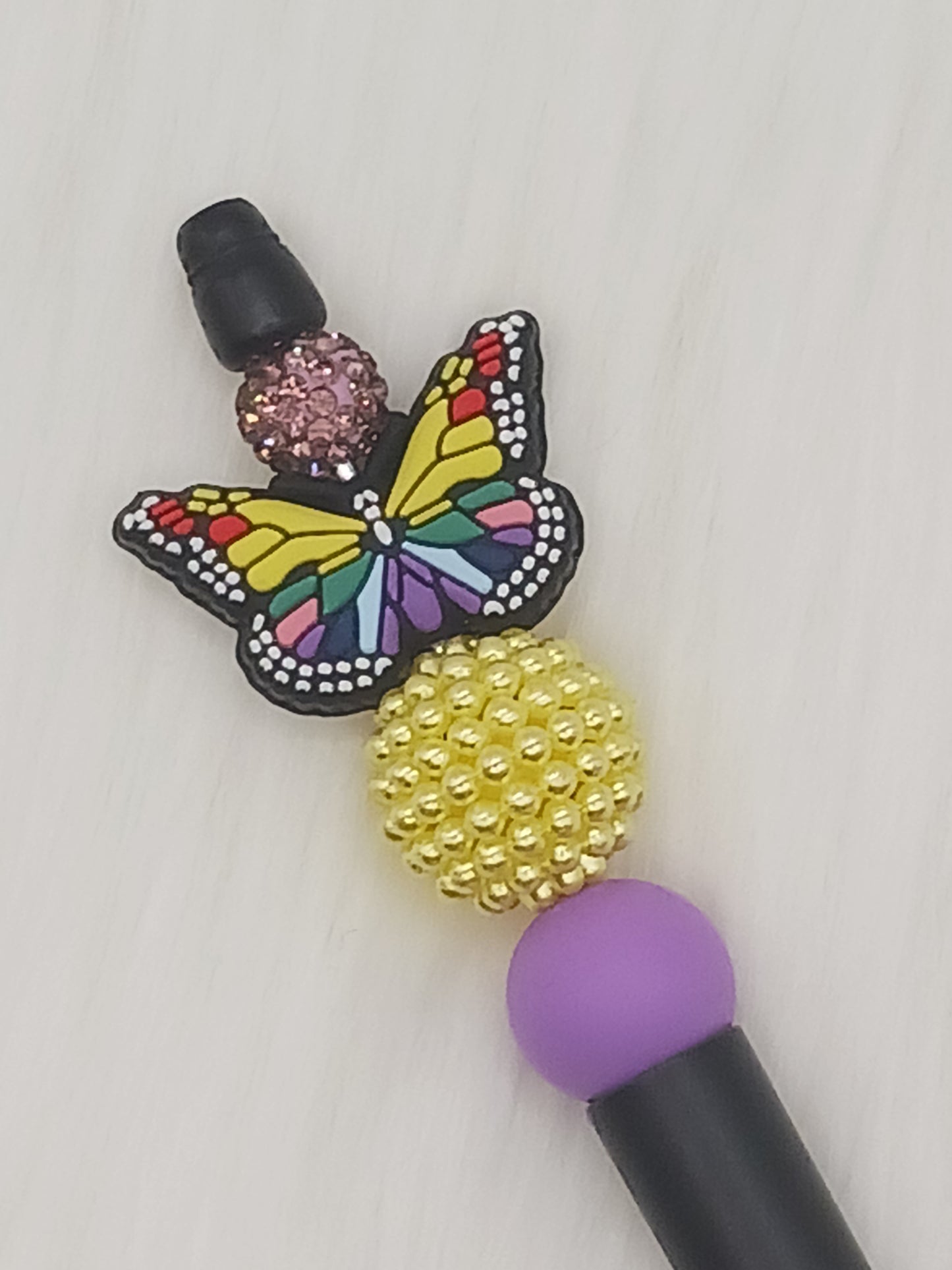 Butterfly beaded pen
