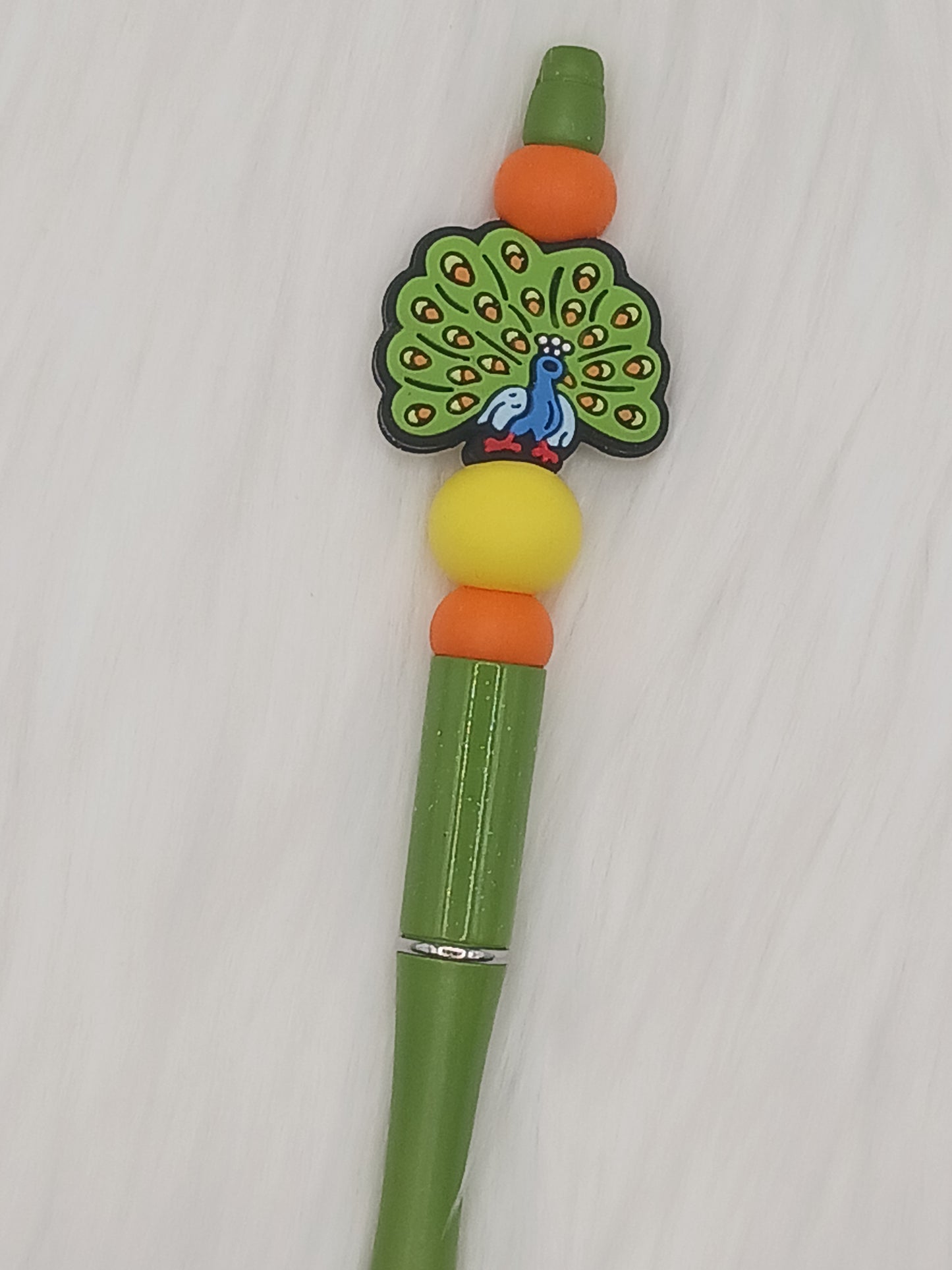 Peacock beaded pen