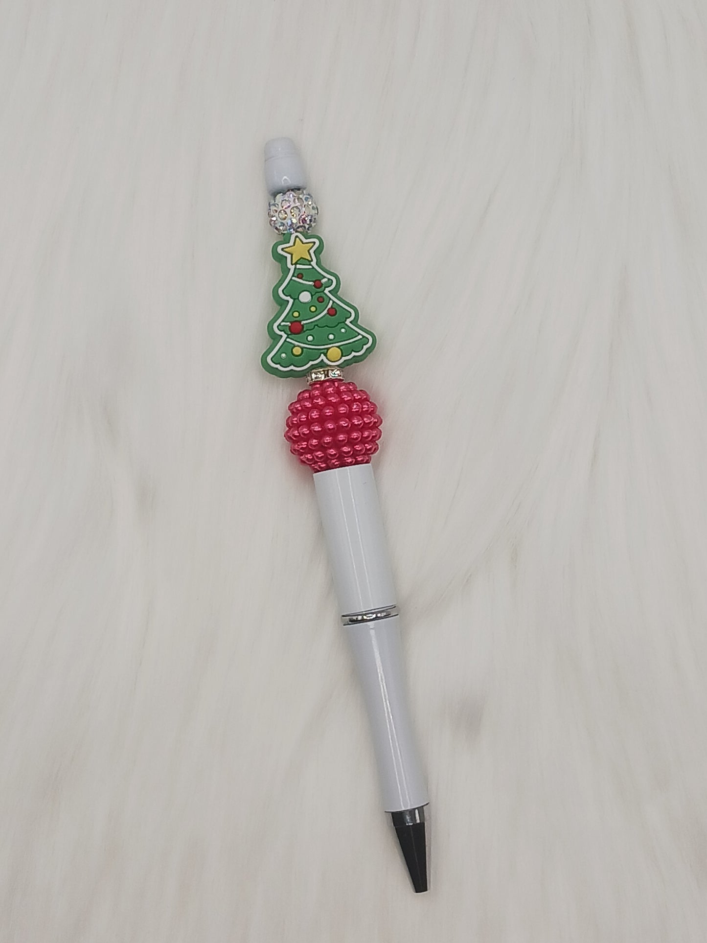Christmas tree beaded pen