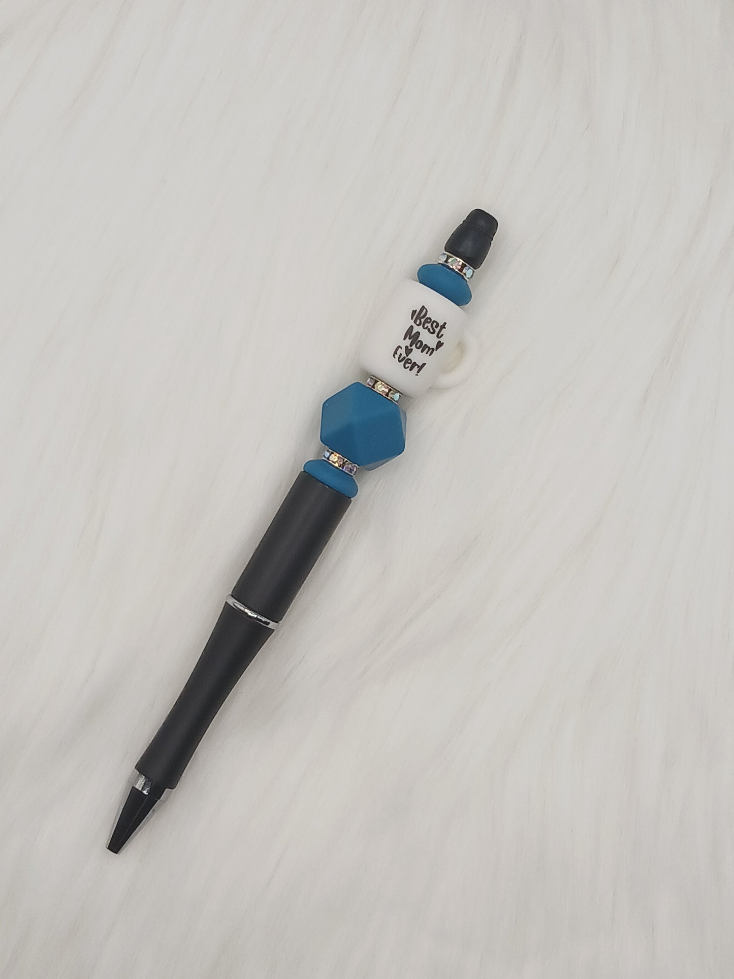 Best mom ever cup beaded pen