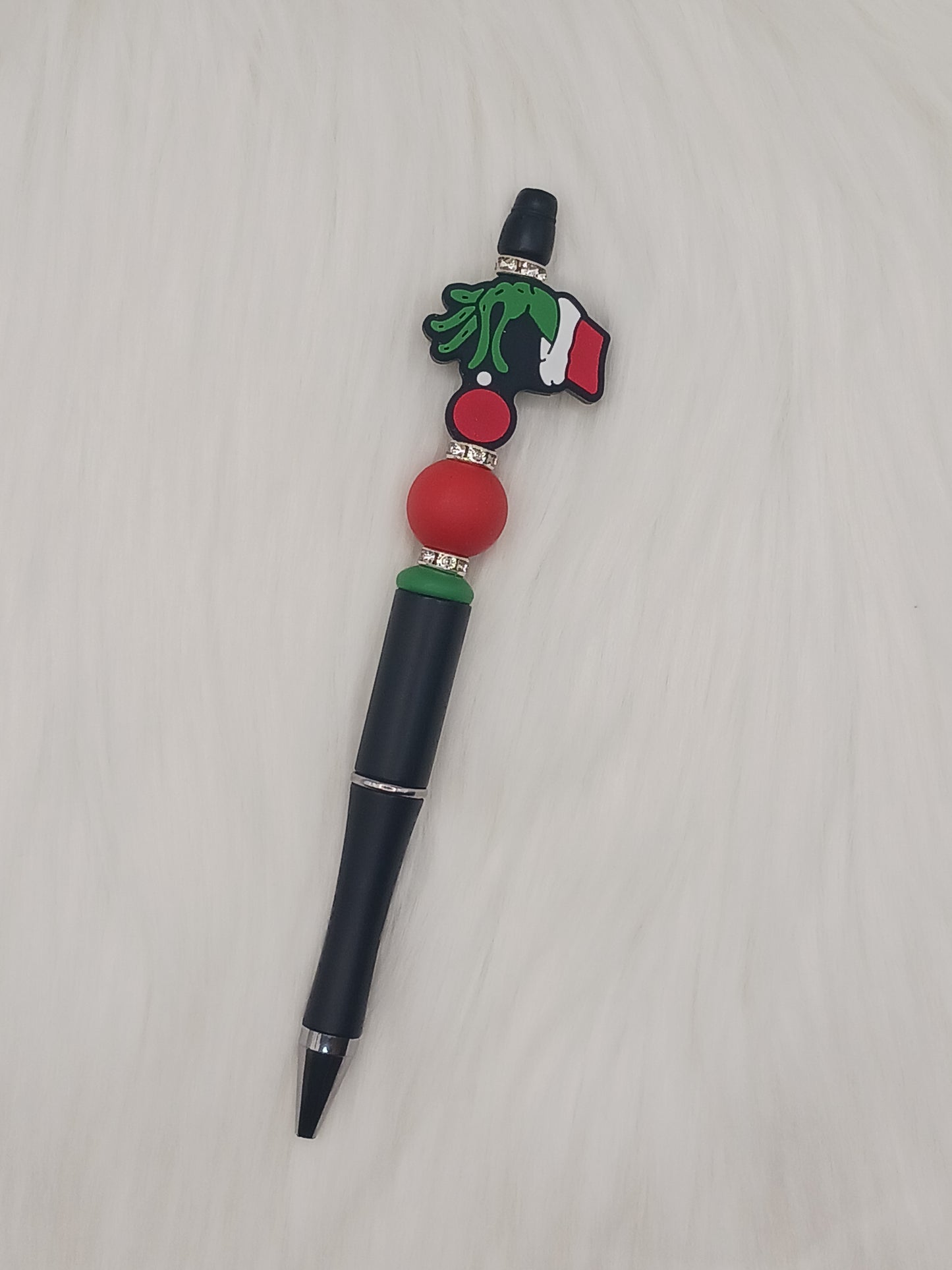 Green guy Christmas beaded pen