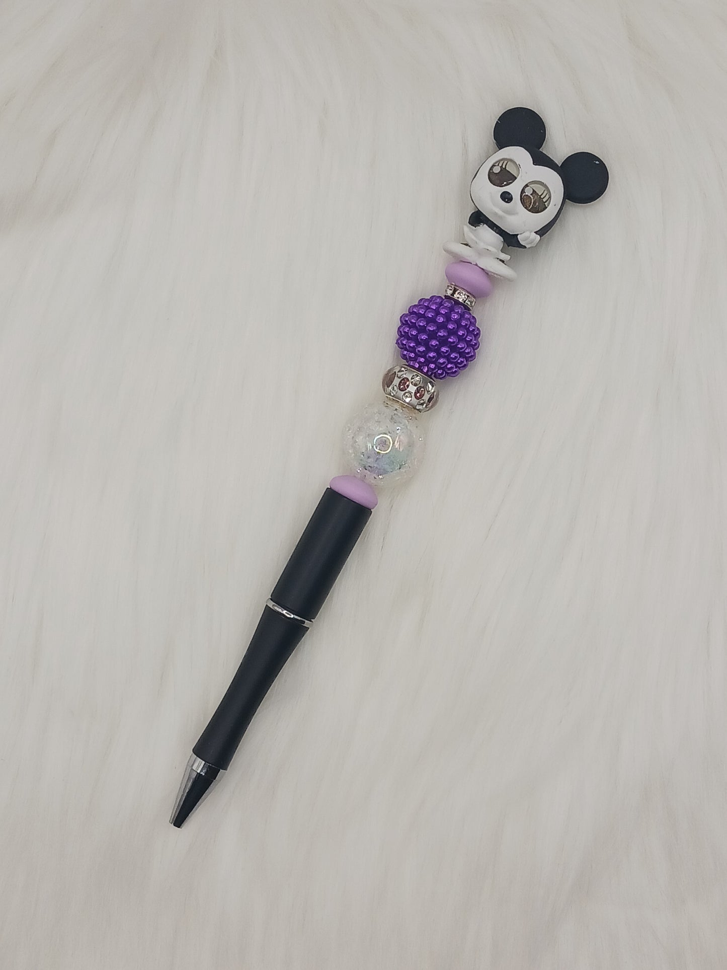 Mouse character topped beaded pen